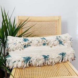 Anthropologie Boho Embellished Accent Pillow